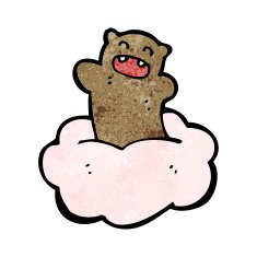 cartoon bear on cloud N11