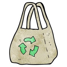 reusable bag cartoon