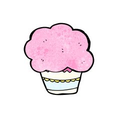 cartoon cupcake N226