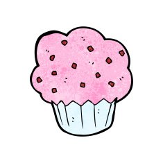 cartoon cupcake N228