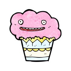 cartoon cupcake N229