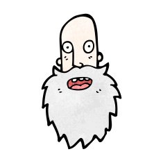 cartoon old man N51
