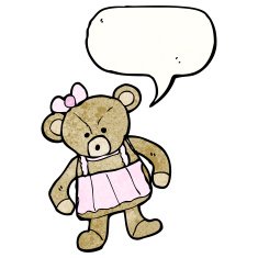 cartoon teddy bear N493