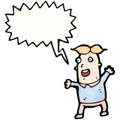 cartoon excited man N165