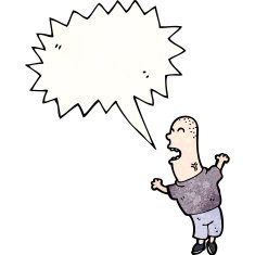 cartoon angry shouting man N3