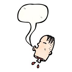 whistling severed head cartoon N3