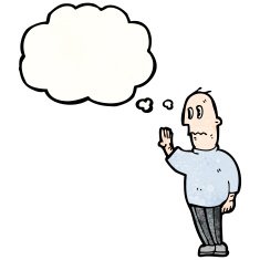 cartoon nervous man N238