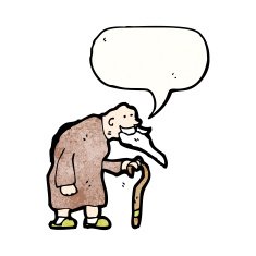 cartoon old woman N20