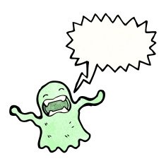 shrieking ghost cartoon N12