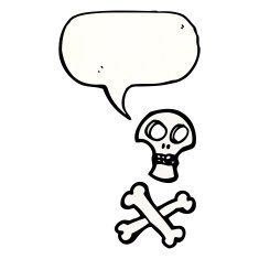 Cartoon Skull And Crossbones N17