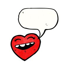 cartoon heart with speech bubble N6