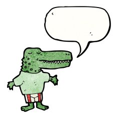 cartoon talking crocodile N3