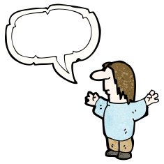 cartoon talking hippie man N3