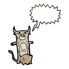 cartoon cow mooing N3