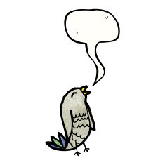 cartoon singing bird N50