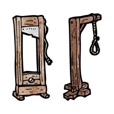 cartoon guillotine and gaols N2