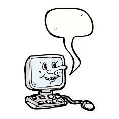 cartoon talking computer character N2