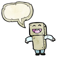 cartoon cardboard box robot N3
