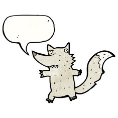 Cartoon Wolf N156
