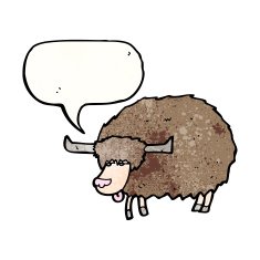 cartoon yak N12