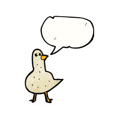 bird with speech bubble N5