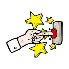 Cartoon Ringing Doorbell N3