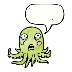 cartoon crying octopus N3