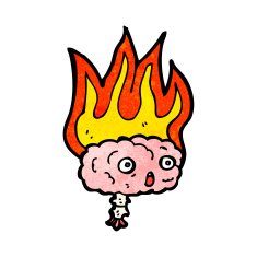 flaming brain cartoon N3