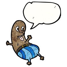 cartoon man with speech bubble N76