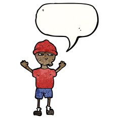 cartoon man with speech bubble N77