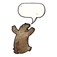 cartoon bear roaring N3