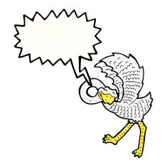 Cartoon Ostrich N18