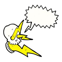 crazy cartoon skull N7