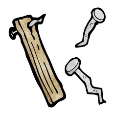 cartoon plank and nail N2