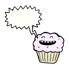 laughing cupcake cartoon N3