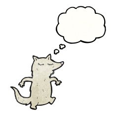 cute little wolf cartoon N14