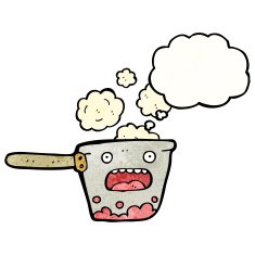 cartoon hot kitchen pan N8