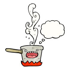 cartoon hot kitchen pan N9