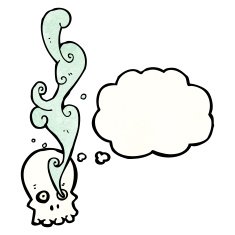 smoking skull cartoon N8