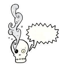 funny cartoon skull N67
