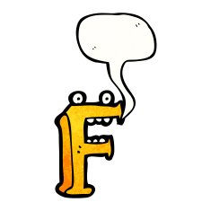 Cartoon Letter F N24