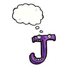 cartoon letter j N22