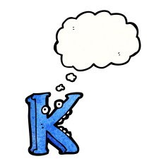 cartoon letter k N24
