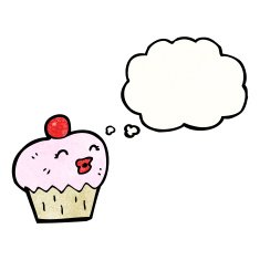 cartoon cupcake N233