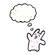 happy pink rabbit cartoon N6