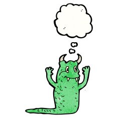 Cartoon monster N214