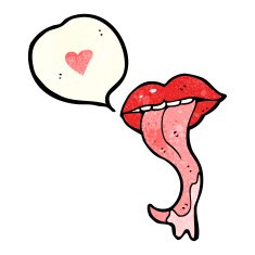 Cartoon Mouth Sticking Out Tongue N19
