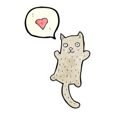 funny cartoon cat N277