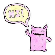 friendly monster cartoon N18