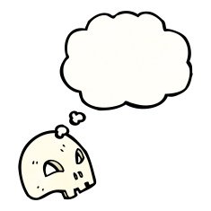 spooky skull cartoon N54